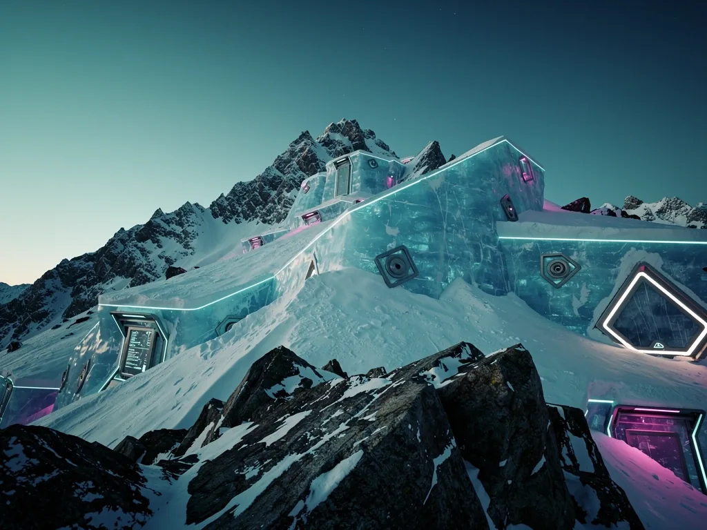 Alpiner Gipfel bei Dämmerung